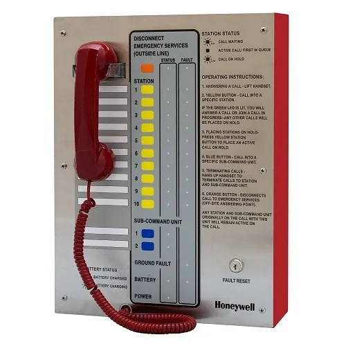 Honeywell Area of Refuge HON-AOR-10-R Analog Command Unit with 10 ADA-Compliant Stations