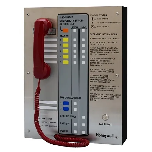 Honeywell Area of Refuge HON-AOR-5-ET AOR Command Unit with 5-Station Capacity, ETL Certification