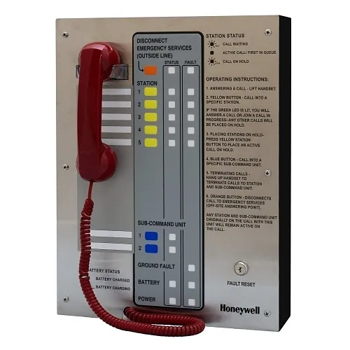 Honeywell Area of Refuge HON-AOR-5 Analog AOR Command Unit with 5-Station Capacity
