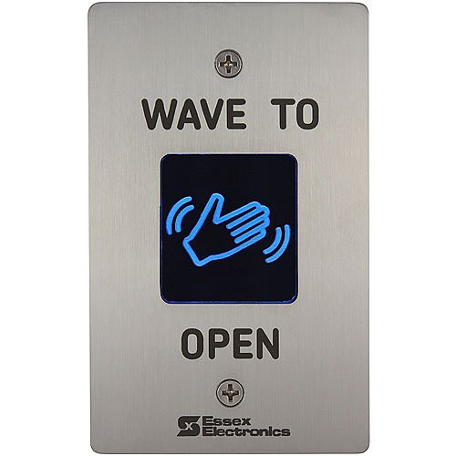 Essex HEW-2S Singlag Gang "Wave to Open" Touchless Switch, Stainless Faceplate