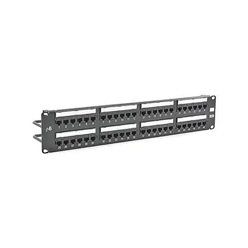 Hubbell HP648 48-Port, CAT6 Patch Panel, Universal Wiring
