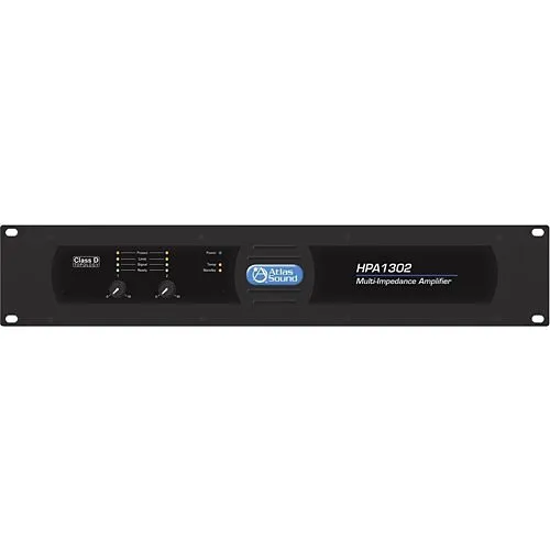 AtlasIED HPA1302 2-Channel, 1300W Commercial Amplifier, Black