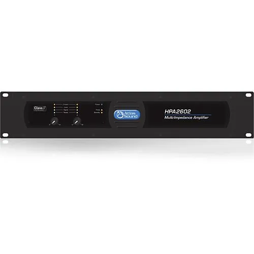 AtlasIED HPA2602 2-Channel, 3200W Commercial Amplifier, Black