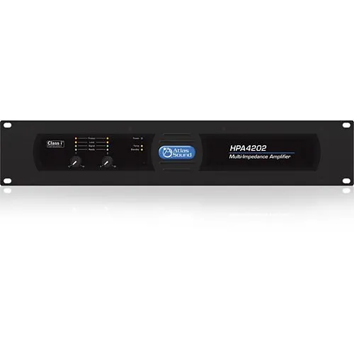 AtlasIED HPA4202 2-Channel, 4800W Commercial Amplifier, Black