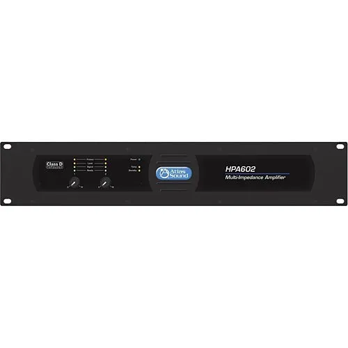 AtlasIED HPA602 2-Channel, 600W Commercial Amplifier, Black