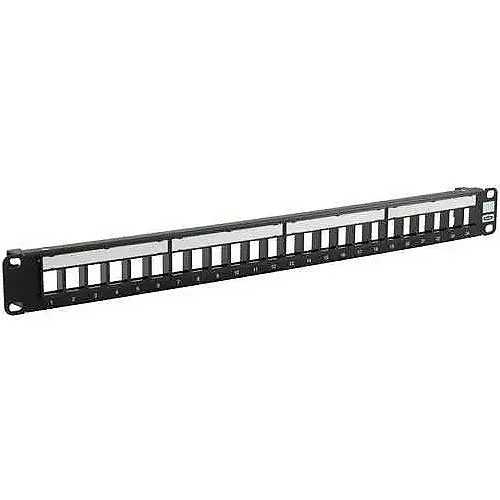 Hubbell HPJ24 Patch Panel, Jack, Unloaded, 24-Port, 19" X 1.75" H