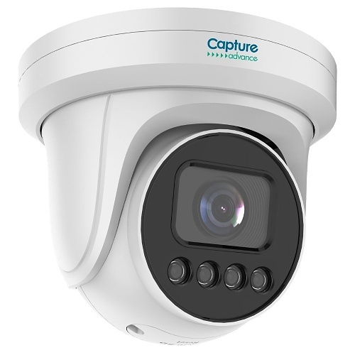 Capture Advance R2-5MPTRMTRZ 5MP WDR IR Turret IP Camera, 2.7-13.5mm Lens, NDAA Compliant, White