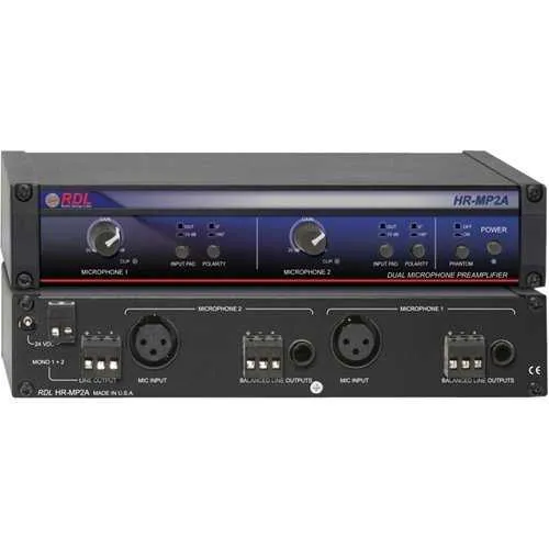 RDL HR-MP2A Dual Microphone Preamplifier