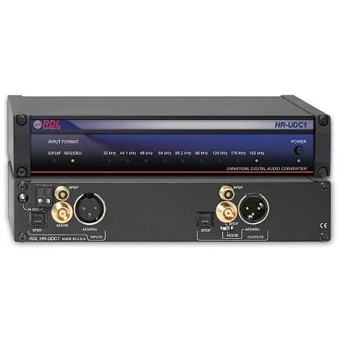 RDL HR-UDC1 HALF-RACK Series Universal Digital Audio Converter Between S/PDIF and AES/EBU