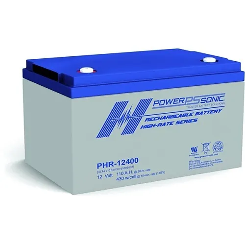 Power Sonic PHR-12400 12V 113.8AH Sealed Rechargeable Battery, High Rate
