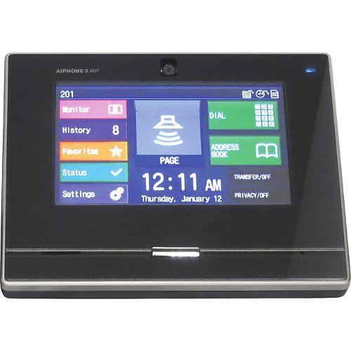 Aiphone IX-MV7-B IP SIP Compatible IP Video Master Station 7" Touchscreen and Hands-Free, Black