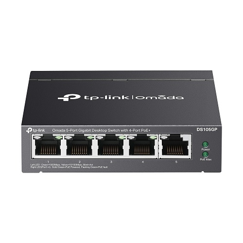 TP-Link DS105GP Omada Unmanaged 5-Port Gigabit Desktop Switch with 4-Port PoE+