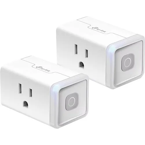 TP-Link HS103P2 Kasa Smart Wi-Fi Plug Mini 2-Pack with Voice Control and Scheduling, White