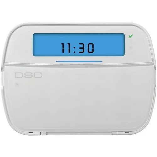 DSC HS2ICN 128-Zone Icon Hardwired Keypad, Blue LCD Display, Input/Output Terminal