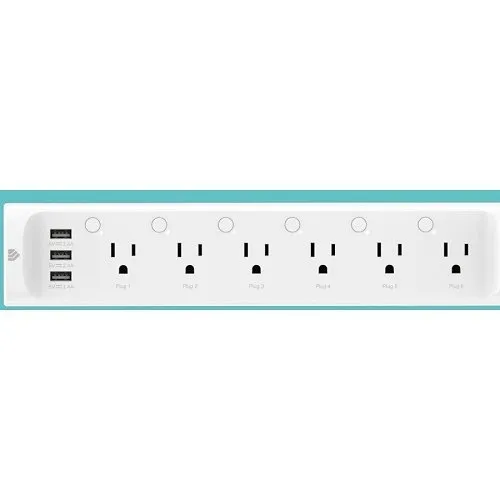 Kasa Smart HS300 Wi-Fi Power Strip, 6-Outlets