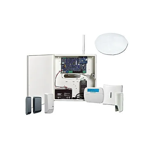 DSC HS3032-NAKIT1 PowerSeries Pro Alarm Control Panel Kit, Includes HS3032BASE with HSC3010C Cabinet, HS2LCDPRO Keypad, SD-15W Siren and RJ45 Telephone Jack