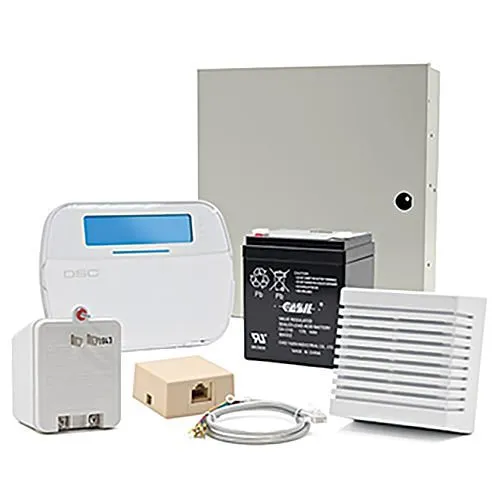 DSC HS32-119 PowerSeries Neo HS2032NK Alarm Control Panel Kit, 6-Piece, Includes Control Panel, Keypad, Indoor Siren, Battery and Transformer