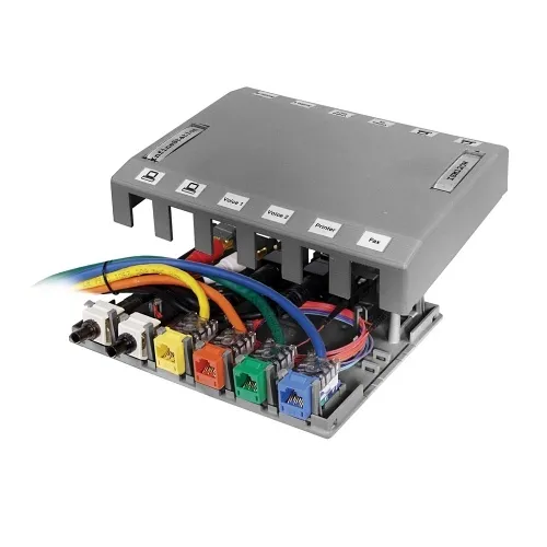 Hubbell HSB12GY iStation Surface Mount Box, 12-Port