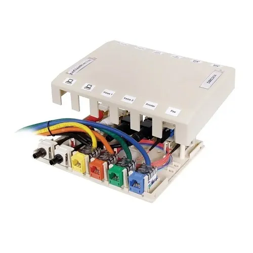 Hubbell HSB12OW Surface Mounting Box, 12-Port, Clear