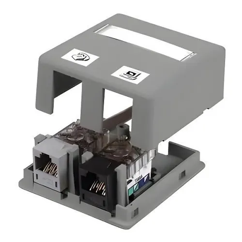 Hubbell HSB2GY 2-Port iStation Surface Mount Box