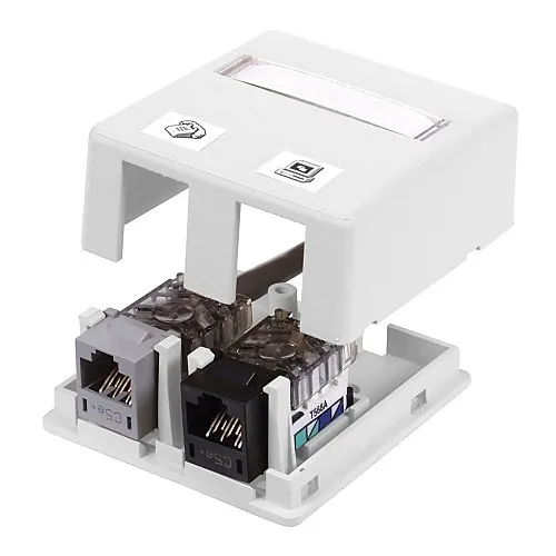 Hubbell HSB2W iStation Surface Mount Box, 2-Port