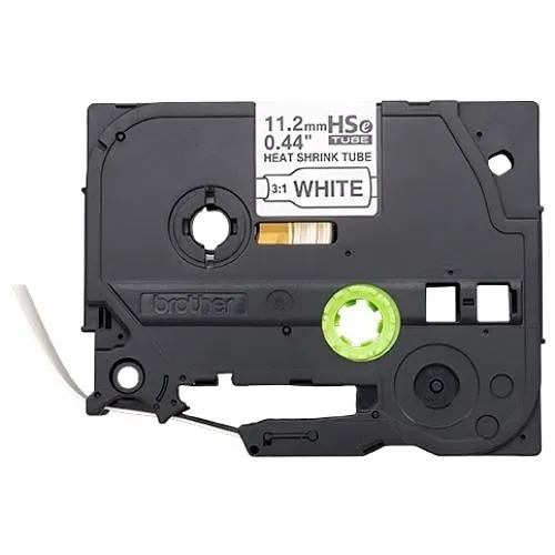 Brother HSE231E 3:1 Heat Shrink Tube, 11.2mm, Black on White