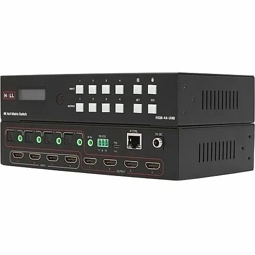 Hall HSM-44-UHD HSM-44-UHD 4x4 Matrix Video Switcher