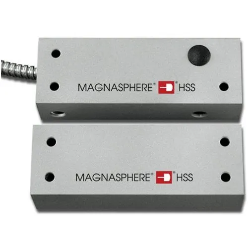 Magnasphere HSS-L2D UL634 Level High Security Dual Alarm, Surface Mount Contact with Tamper Circuit, Closed Loop, 5' Armored Cable
