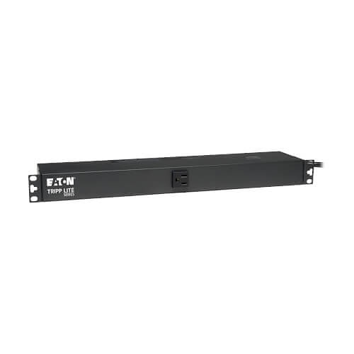 Eaton Tripp Lite PDU1215 1.8kW 120V Single Phase Basic PDU, 13 NEMA 5-15R Outlets, NEMA 5-15P Inlet, 15' Cord, 1U Rack Mount