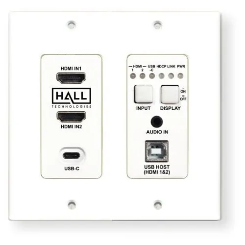 Hall HT-DSCV2-70-TX-US Discovery 2 Double Gang Transmitter, US Wallplate, 70m