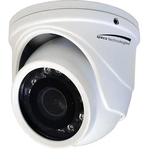Speco HT471T 4MP HD-TVI Mini IR Turret Camera, 2.9mm Lens, White