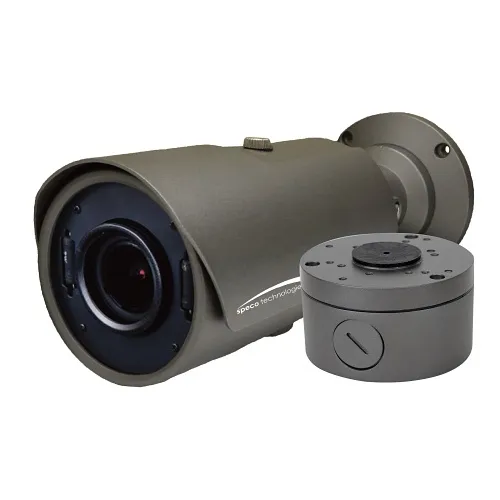 Speco HTi702TM 2MP HD-TVI Intensifier Bullet Camera with Junction Box, 5-50mm Motorized Lens, IP67, Dark Gray