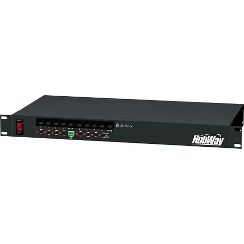 Altronix HUBWAY8CD UTP Passive Transceiver Hub, 8-Channel, Video up to 750', Integrated 24/28VAC Power Supply, 115/220VAC, 1U