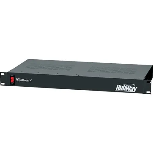 Altronix HUBWAY8DS UTP Passive Transceiver Hub, 8-Channel, Video up to 750', Integrated 24/28VAC Power Supply, Connections on Single Side, 115/220VAC, 1U