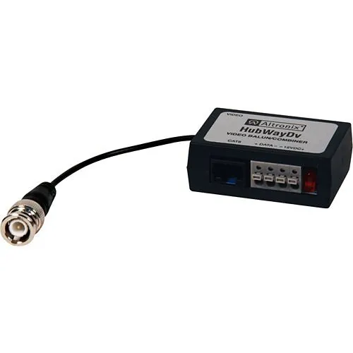 Altronix HUBWAYDV UTP Passive Video/Data/Power Balun, Converts 24/28VAC to 12VDC