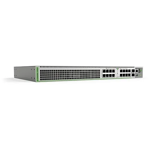 Hanwha HV-GS980MX/18HSM L3 Mid Range Edge Stackable Switch, 16-Port 100M/1/2.5/5G-T PoE+, 2-Port SFP+ and Single Fixed PSU