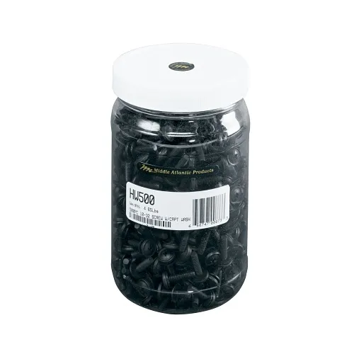 Middle Atlantic HW500 10-32 Rack Screws, Trim-Head, 0.75" Length, 500-Count