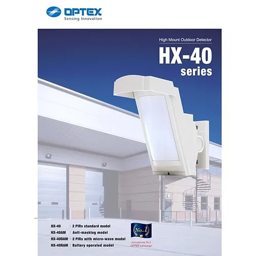 Optex HX-40RAM High Mount Wireless Outdoor PIR Sensor, 40' Coverage