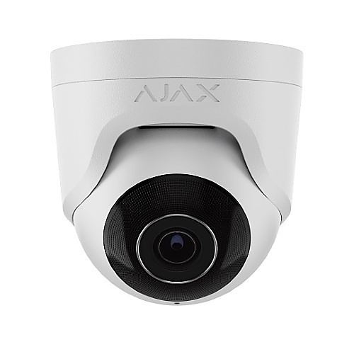 AJAX TC5MP2.8W 5MP Wired IP 3K WDR Turret Camera with 100-100° Viewing Angle, 2.8mm Lens, White