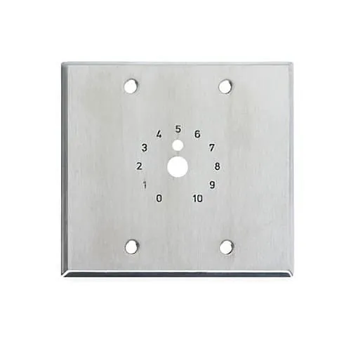 AtlasIED HX25-2 Double Gang Plate Dial Scale Stamped and Paint Filled, Stainless Steel