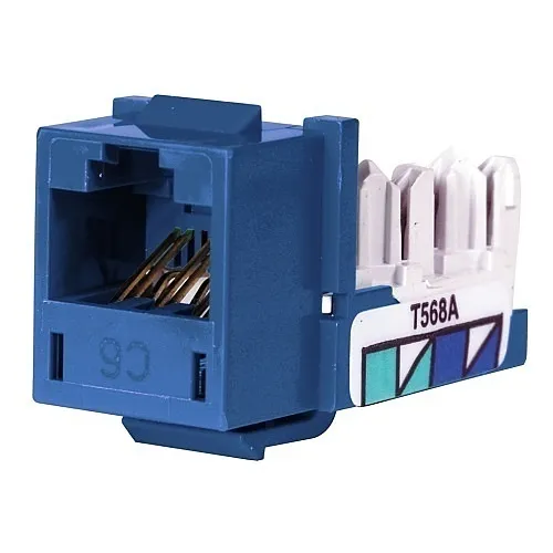Hubbell HXJ6B XCELERATOR TIA CAT6 Component Modular Jack, Qty 1, Blue