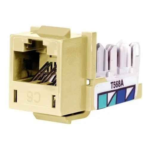 Hubbell HXJ6EI CAT6 Keystone Jack, 8POS UNI A/B