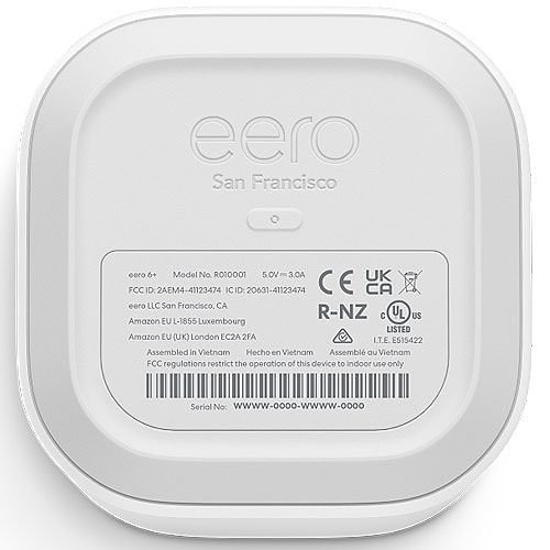 eero 6+ R011111 Dual Band Mesh Wi-Fi 6+ Router, 1 Pack