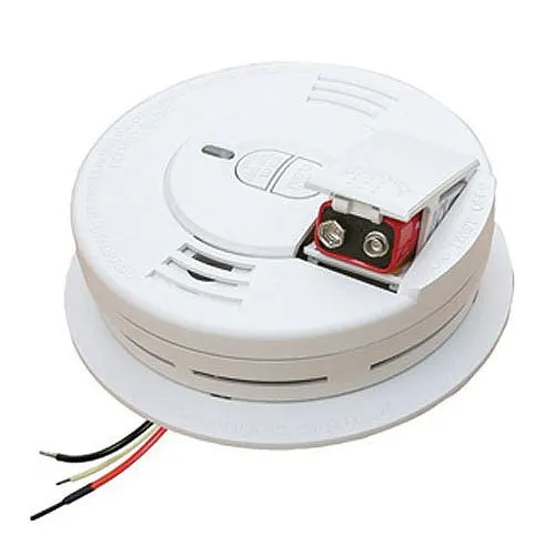 Kidde i12060 120V AC/DC Smoke Alarm with Hush, 120V, Spring Load Battery Door