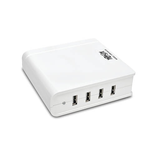Tripp Lite U280-004-UK 4-Port USB Charging Station, 5V 6A/30W USB Charger Output, UK Version
