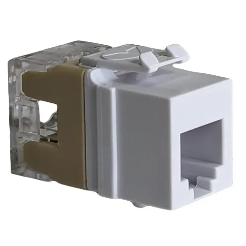 ICC IC1076FTWH Voice RJ11 Keystone Jack for HD Style, White, 10-Pack