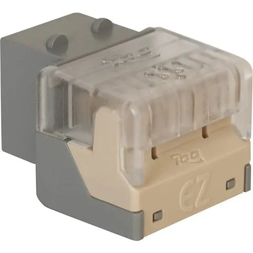 ICC IC1076V0GY Voice RJ11 Keystone Jack for EZ Style, Gray