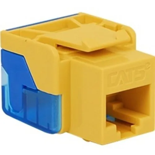 ICC IC1078E5YL CAT5e RJ45 Keystone Jack, EZ Style, Yellow