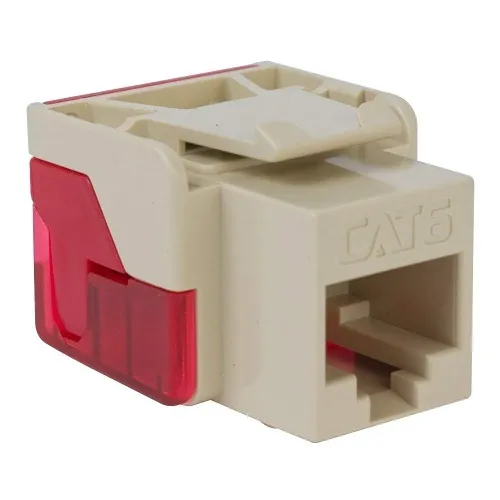 ICC IC1078L6IV CAT6 Keystone Jack with Inline IDC No Pair Split Wiring, UL Listed PoE++ TAA Compliant for Wall Plate / Patch Panel, Ivory