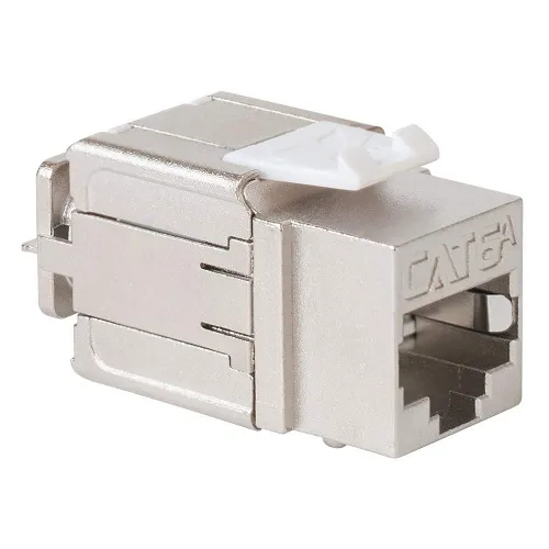 ICC IC1078S6A0 Shielded FTP CAT6A Keystone Jack with Slim Profile 180 Degree Punch Down, 10Gbps RJ45 UL Listed PoE++ TAA Compliant for Wall Plate or Patch Panel, Works with JackEasy Termination Tool